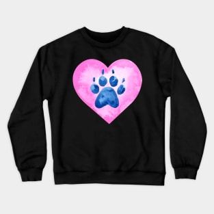 Dogs are love! Pink Crewneck Sweatshirt